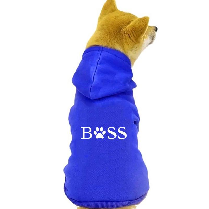 Pet Dog Hoodies Autumn and Winter Season Large Dog Clothes BSS Text Pattern French Bulldog Labrador Jacket Clothing