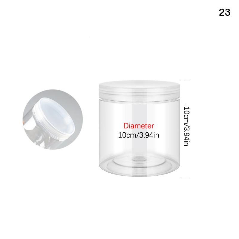 Plastic Packing Bottle Pet Clear Empty Seal Bottle Circular Bucket Storage Biscuit Jar Food Grade Sealed Cans Tank Container