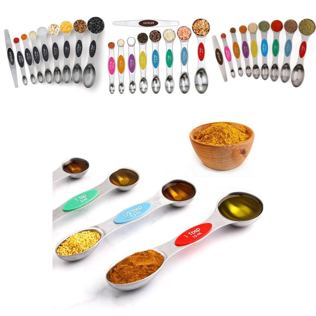 Neunteiliges Esslöffel-Messlöffel-Set mit magnetischem Design und modernem Stil für Hobbybäcker