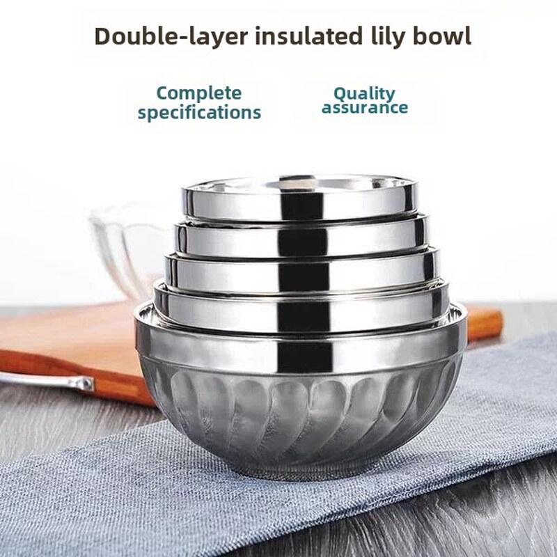 304 Stainless Steel Double-Layer Noodle Bowl