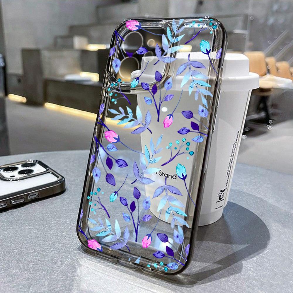 Abstract Plants Flower Phone Case For iPhone 16 Pro Case iPhone 13 15 11 12 14 Pro Max 16e 8 7 Plus XR XS X SE Clear Soft Cover