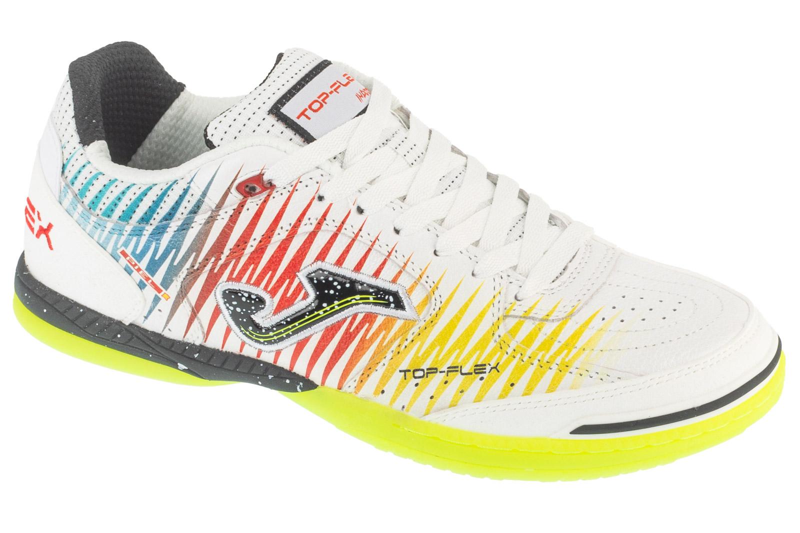 Joma Top Flex 25 TOPS IN, weiße Hallenfußballschuhe für Herren 44