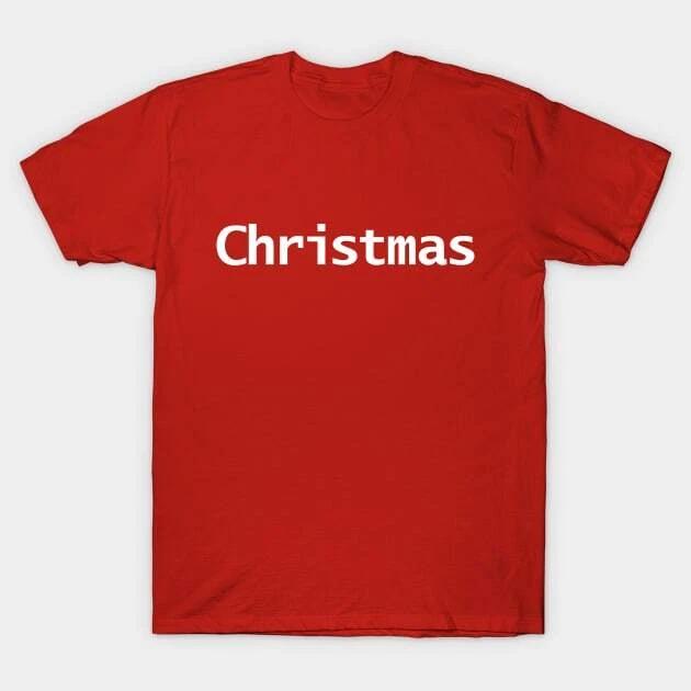Christmas White Text Made in Australia T-Shirt 4XL