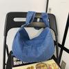 Women's Vintage Denim Hobo Bag Zipper Crossbody Bag All-Match Bag For School Work