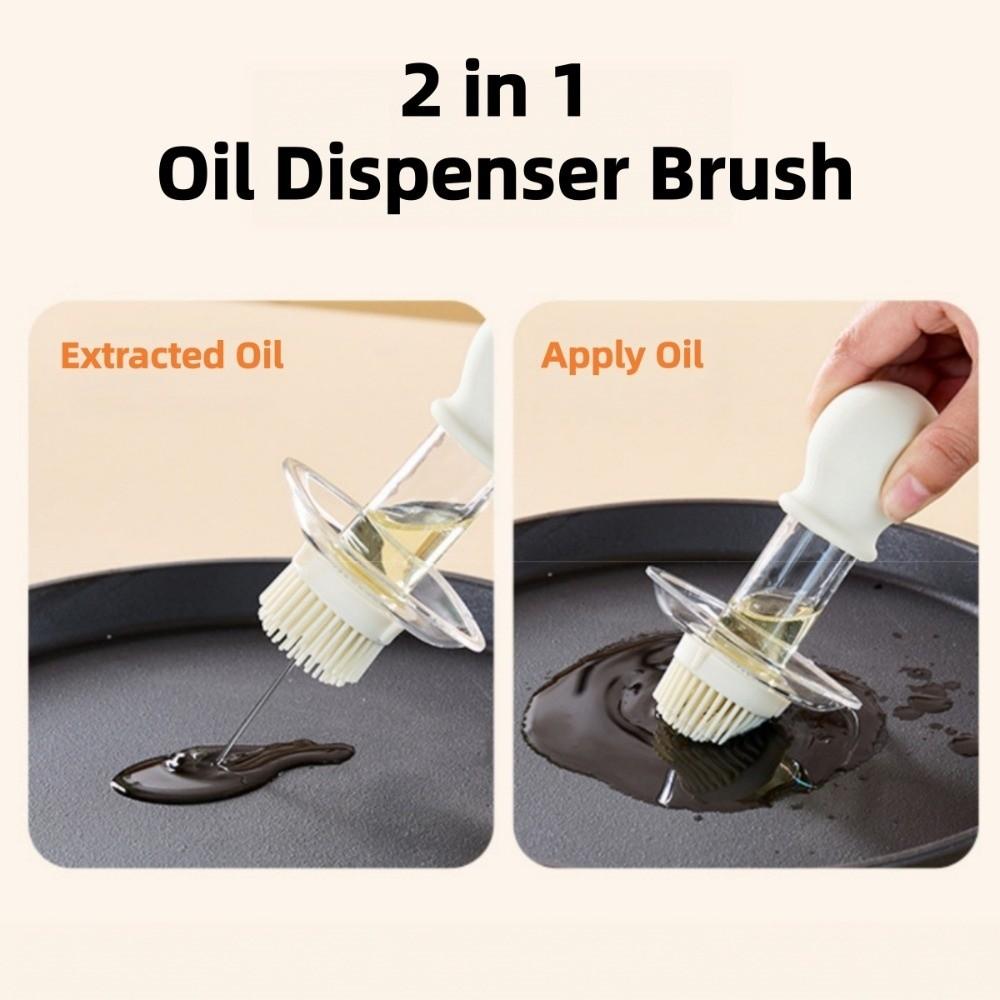Food Grade 2 in 1 Oil Dispenser Brush 230ml Oil Pot Leak-proof Oil Bottle Kitchen