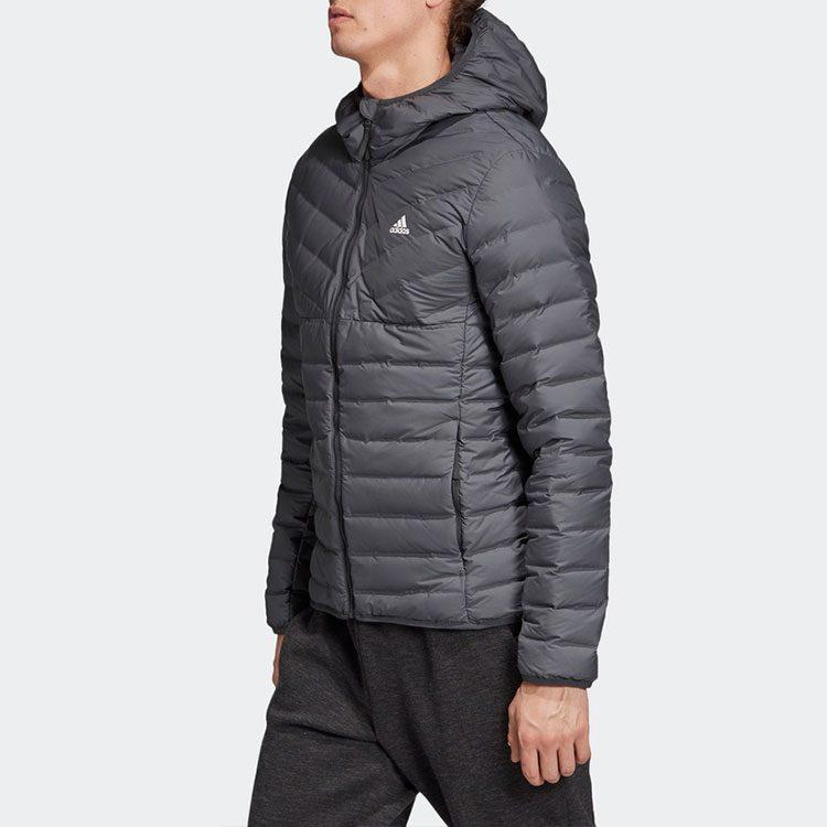 adidas Daunenjacken Herren Karbon Schwarz Mit Kapuze Moderat Andere DZ1420