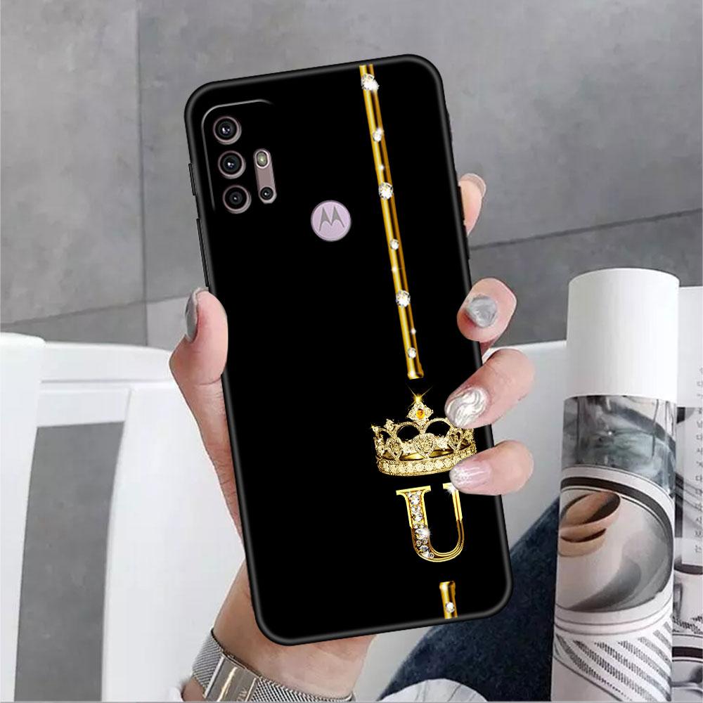 

Чехол для Motorola G30 G9 Play G82 G52 G60 G8 G9 Power G50 One Fusion Edge 30 20, черный чехол для телефона, розовое золото, 26 букв MRPZ One Hyper