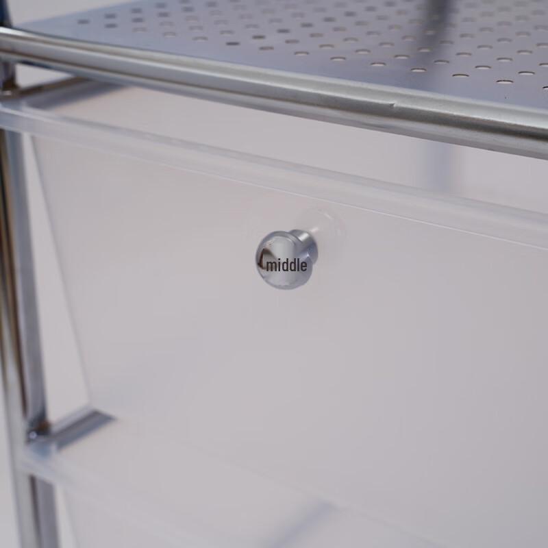 WEZHO Transparent 3-Drawer Storage Cart