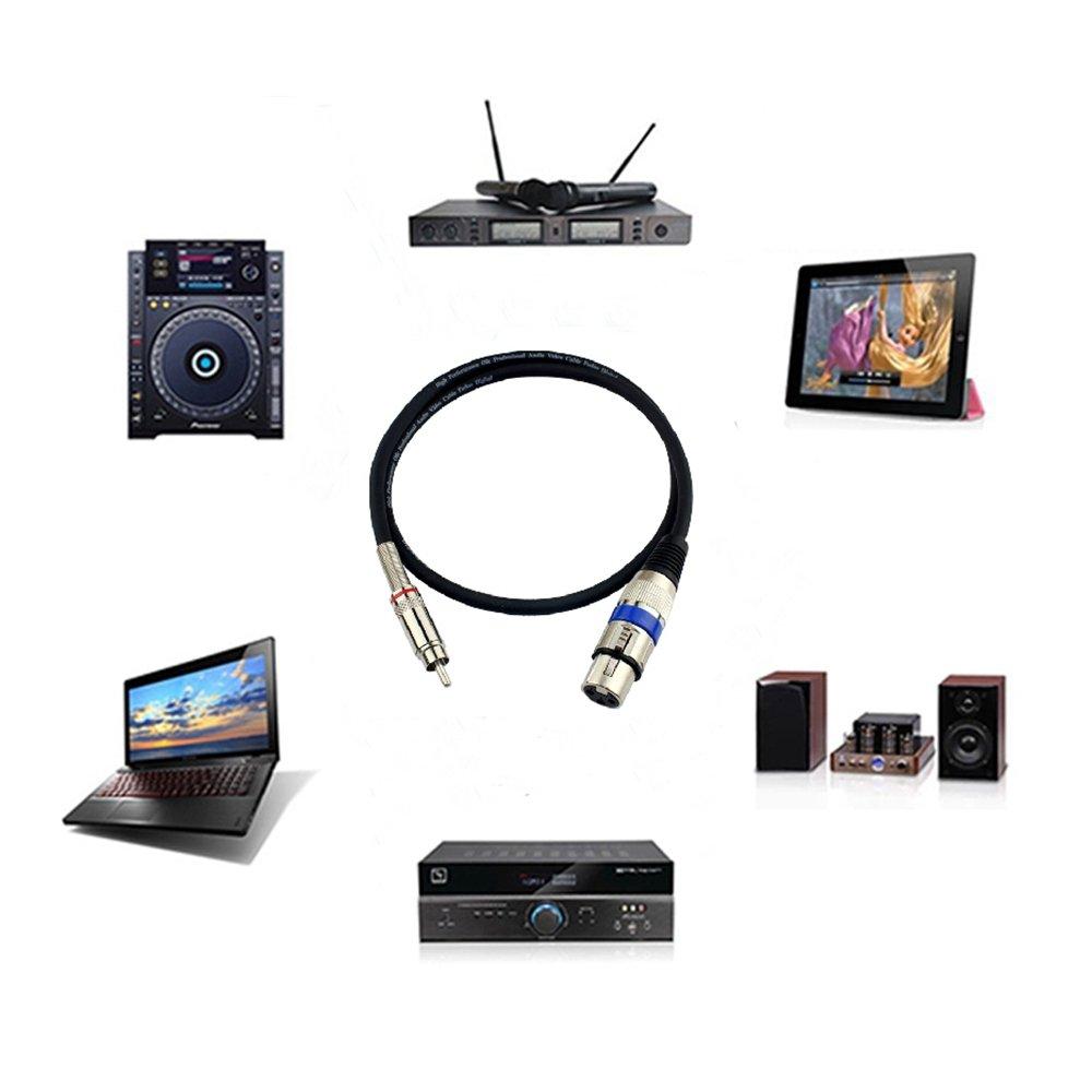 XLR kabel Převodní kabel XLR (ženský) do RCA (mužský) Canon XLR na Canon konverzní kabel RCA konverzní kabel Mikrofonní kabel Audio kabel (2m)