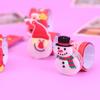 Led Light Christmas Glowing Dazzling Toy Slap Circle Bracelet Wrist Band Snowman Santa Claus Cartoon