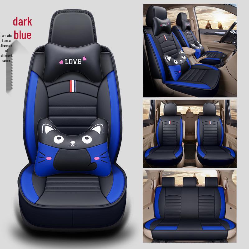 Four-Season Full-Coverage Seat Cushion for Seven-Seat Vehicles: Compatible with Wuling Hongguang S, Baojun 730, Weiwang M50f
