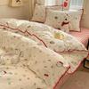 Fresh Spring/Autumn Cotton Girlish Bedding: 3-Piece Duvet Cover and Sheet Set, All-Season Comfort