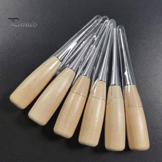 Nähahle, Locherwerkzeug mit Holzgriff, praktischer Lochkegel zum Selbermachen von Lederteppichen für die Heimnäherei