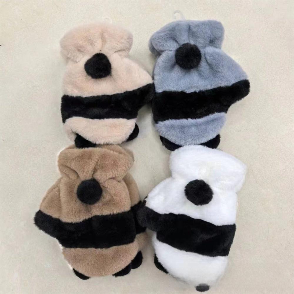 Mignons Gants Demi-Doigts Panda Dessin Animé Moufles en Peluche Nouveaux Gants Chauds Femmes