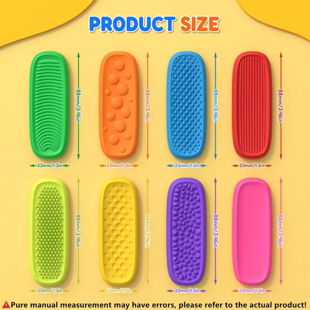 Fidgeting Toy Silicone Sensory Strip Suction Cup Textured Worry Stones  Adult Kids