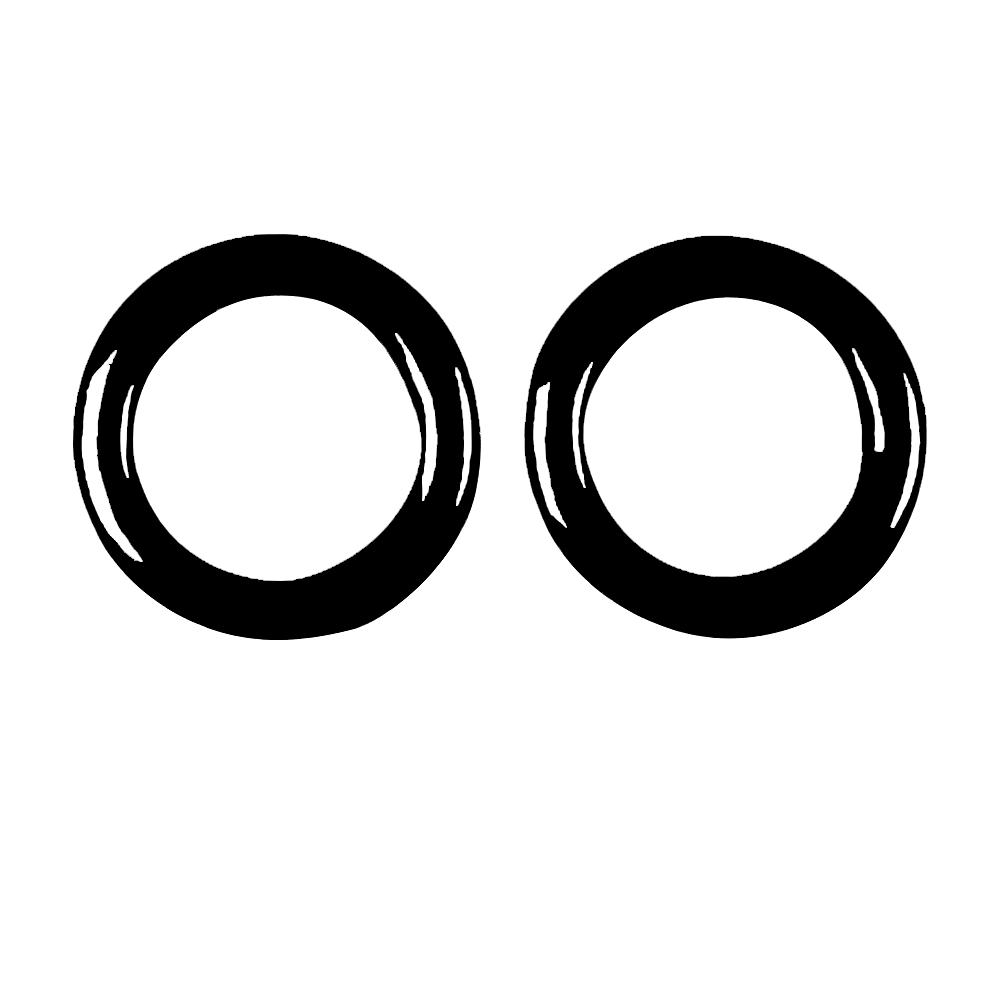 For Mini Cooper Hatch One R50 R53 2002-2004 Carbon Fiber Dashboard Both Side Defogging Air Outlet Ring Trim Car Interior Sticker