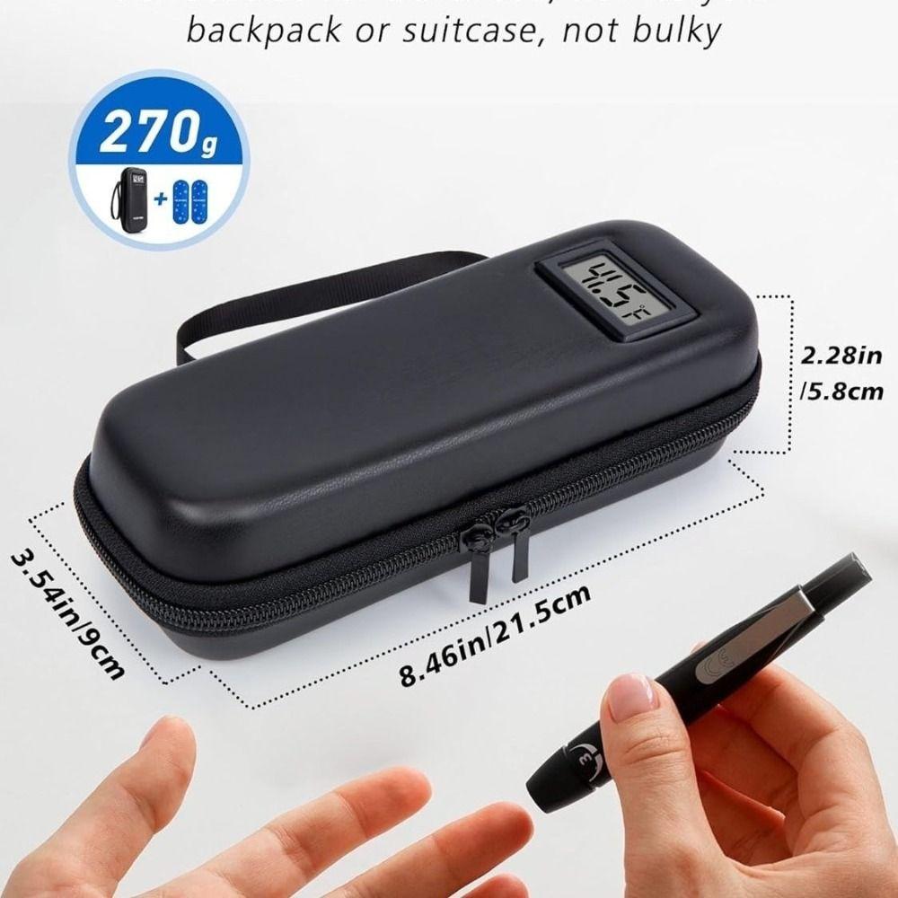 Waterproof Insulin Cooling Bag Insulin Cooler Travel Case with Thermometer Display Medicine Organizer Bag for Diabetics