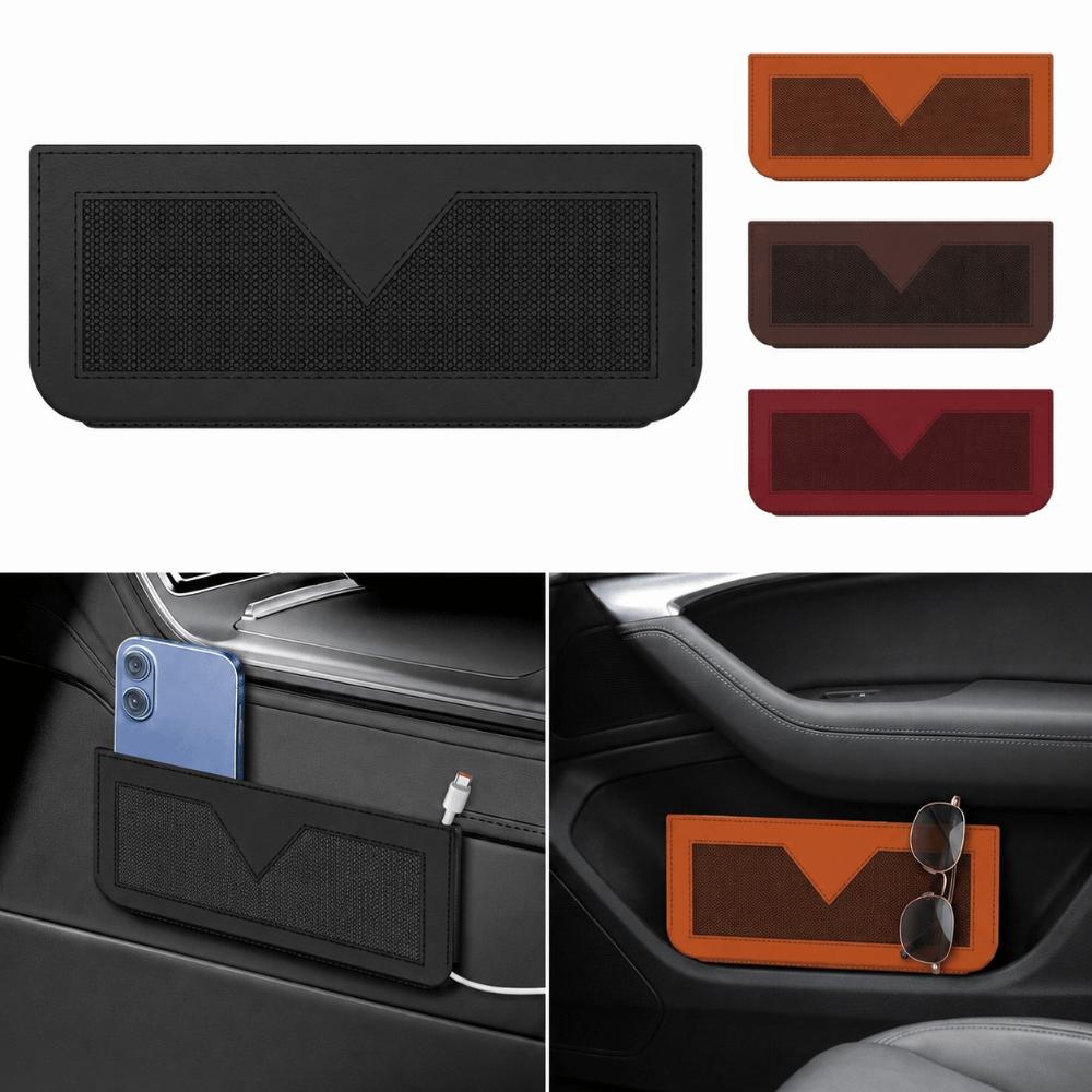 Self Adhesive Car Storage Pocket Multi-Compartments Auto Seat Side Organizer  Door Panel
