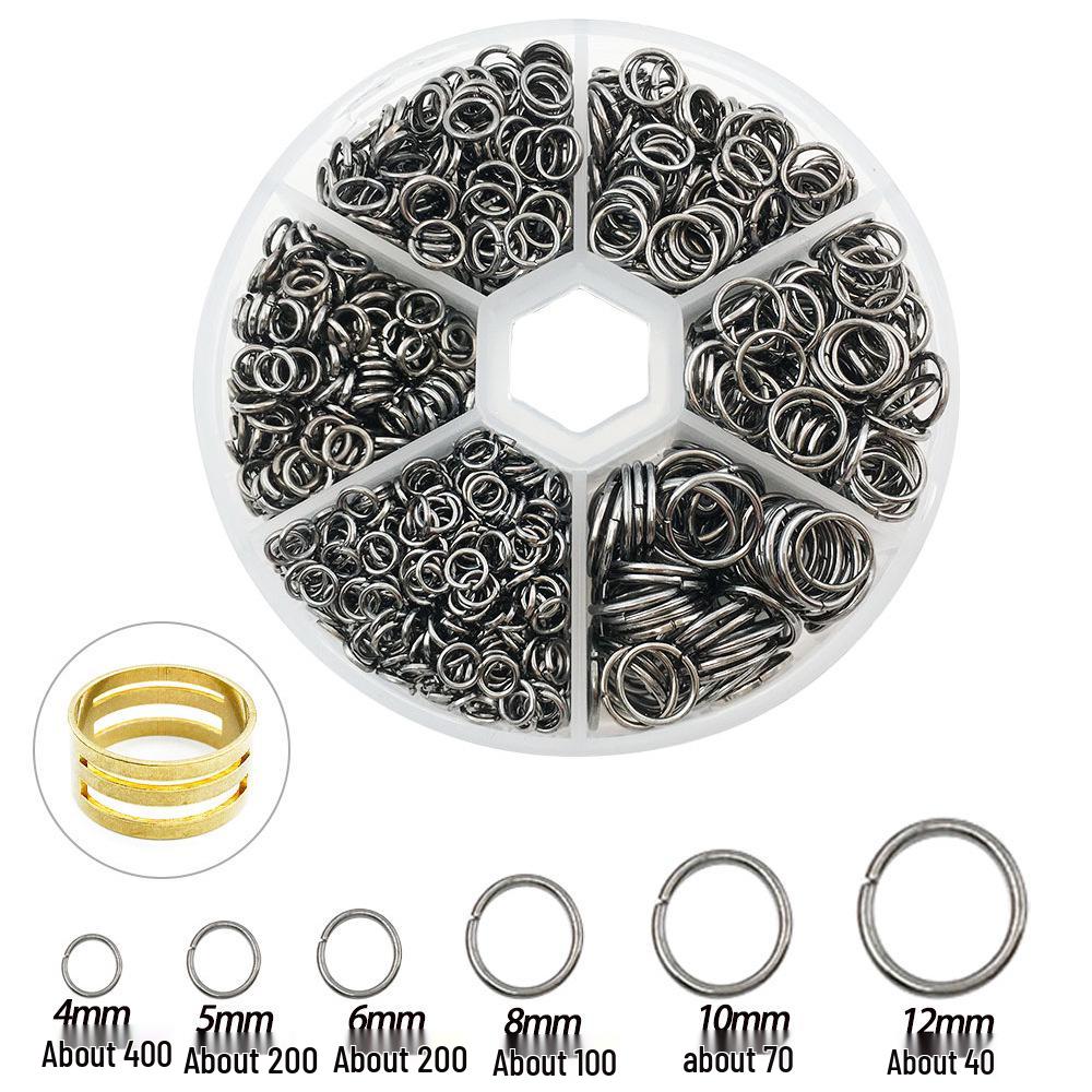 Cross Direct 1010pcs Single Loop Open Iron Jump Rings for DIY Handmade Jewelry, Boxed Accessories.