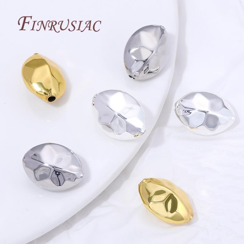 16x12mm 18K Gold Plated Brass Spacers For Beads,Metal Separator Beads For Bracelets Accessories,DIY Jewelry Making Supplies