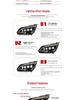 Fits 2016-2019 Peugeot 4008/5008 headlights with crystal lenses and LED sequential turn signals.