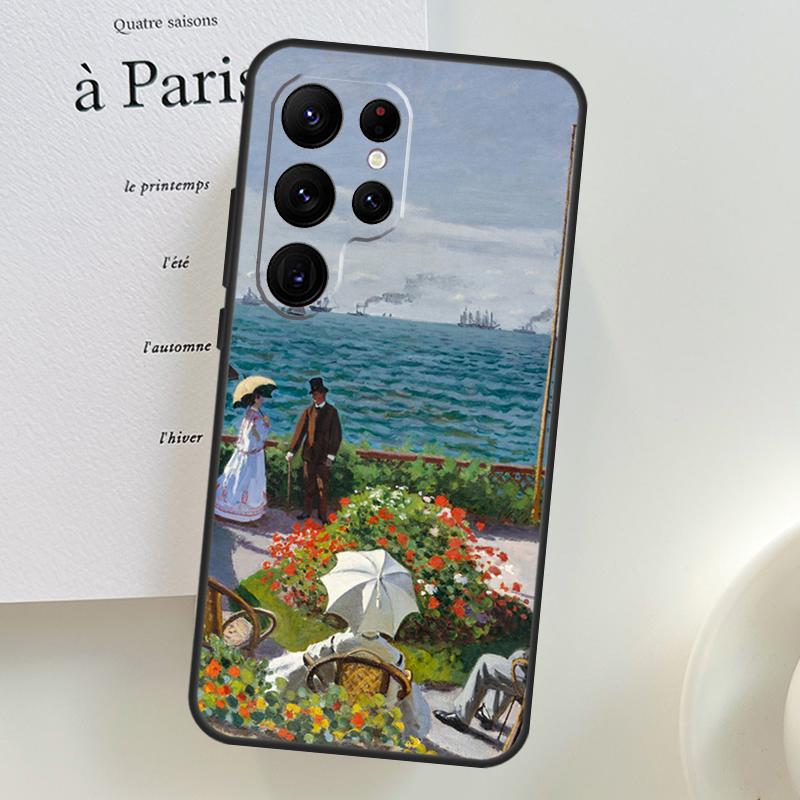 Monet Oil Painting Case For Samsung Galaxy S26 Ultra S25 S24 S23 S21 S22 Ultra S10 S20 Plus S25 FE Phone Cover