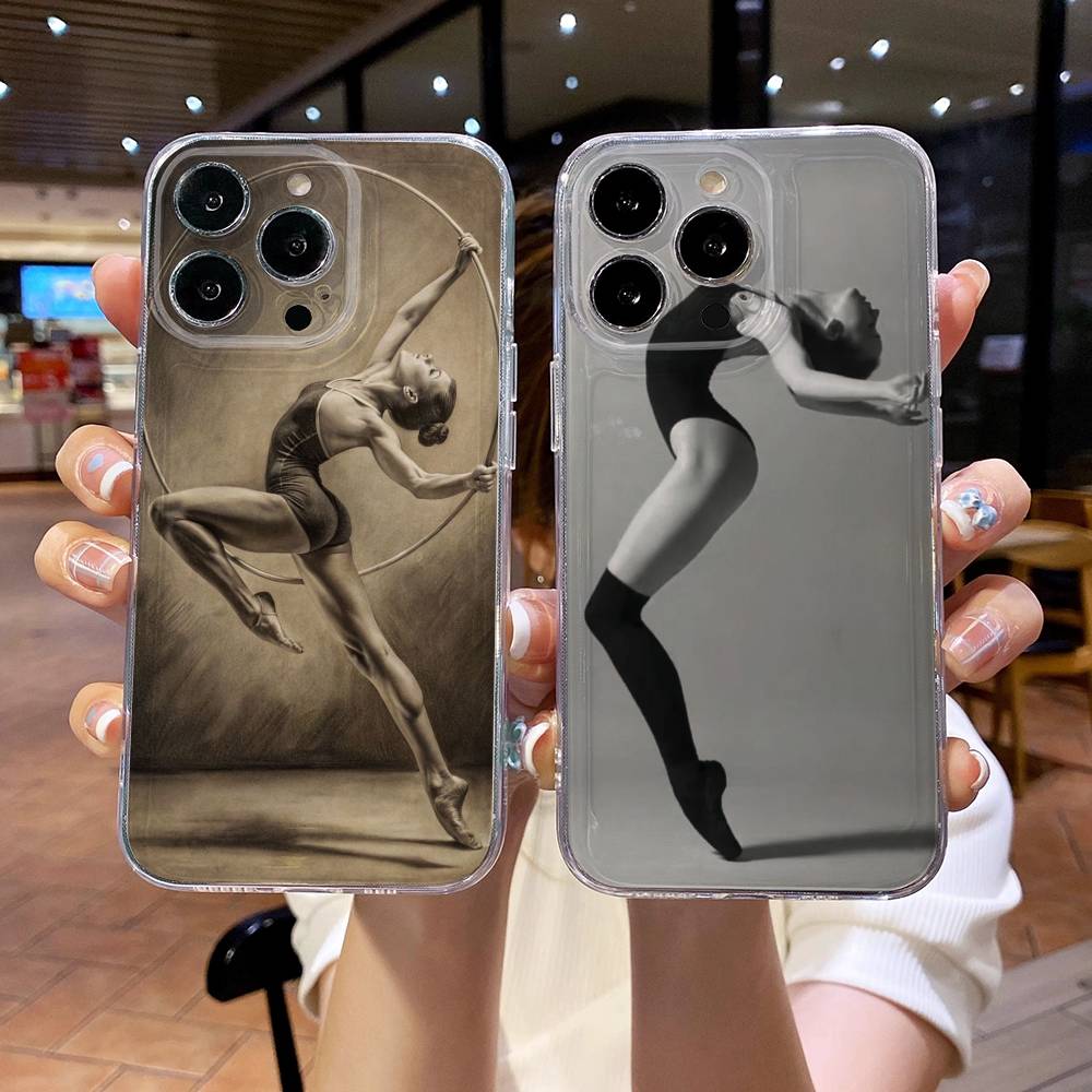 Simple Swan Dance Ballet Phone Case For iPhone 17 16e 16 15 14 13 12 11mini Pro Max X XR XSMAX 8 7 Air Plus Soft Cover