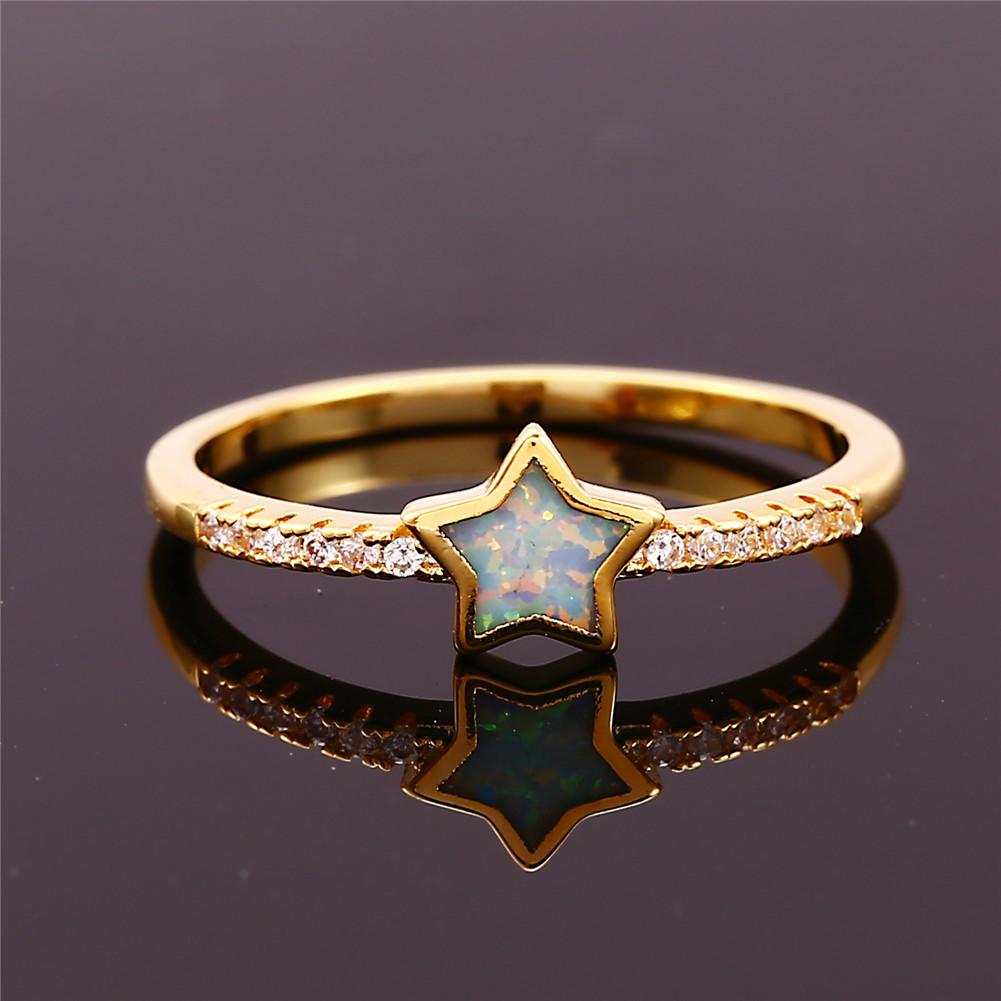 Star Ring Gold Simple Pentagram Ring
