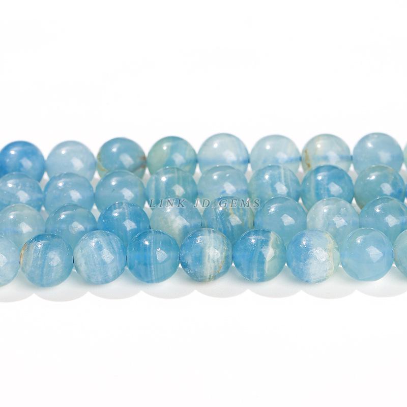 Jinde Smykker Naturlig Blå Kalsitt & Lapis Perler for DIY Armbånd