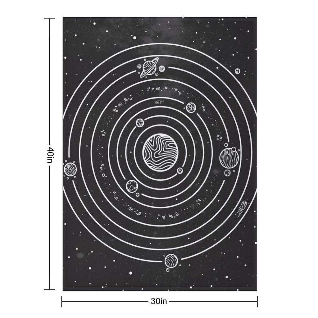 Solar System Throw Blanket Bed covers valentine gift ideas Single Baby Blankets