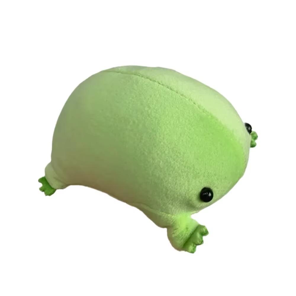 

Cartoon Style Green Frog Plush Toy PP Cotton Green Color Frog Plush Keychain Soft Material Fluffy Texture Stuffed Animal Doll бледно-зеленый