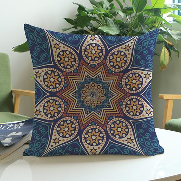 Bohemia Mandala Florals Style Home Decoration Throw Pillow Case Vintage Kilim Pattern Print Car Sofa Cushion Cover Cojines