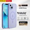 IPhone 13 Case, Apple 13 Protective Cover with Magnetic Wireless Charging, Frosted Anti-Drop Lens Full Protection Soft Edge Case, Lilac Purple