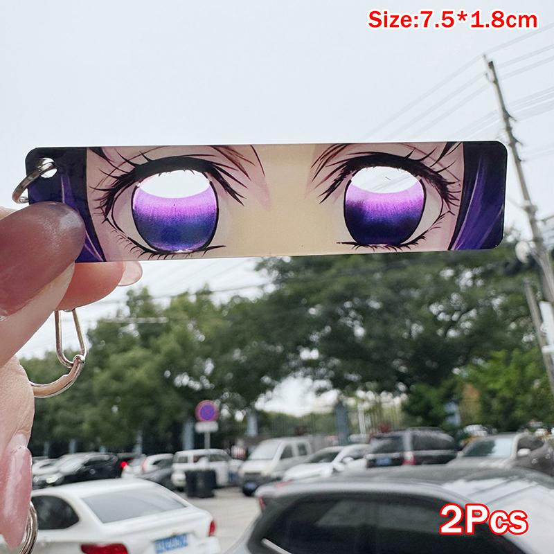 2/9 Piezas Llavero de Tarjeta de Anime Demon Slayer Decorar Kawaii Chica Acrílico Accesorios para Mochila de Dibujos Animados Alrededores Juguete Portátil Regalo