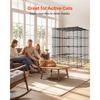 VEVOR Cat Cage 4-Tier 104.1x104.1x139.7 cm DIY Cat Playpen Indoor Enclosure, Detachable Metal Wire Kennel Crate with 4 Doors