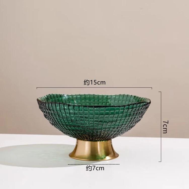 

Creative Transparent Glass Tray, Fruit Tray, Snacks, Salad Bowl, Glass Container, Living Room Coffee Table Decoration Bowl