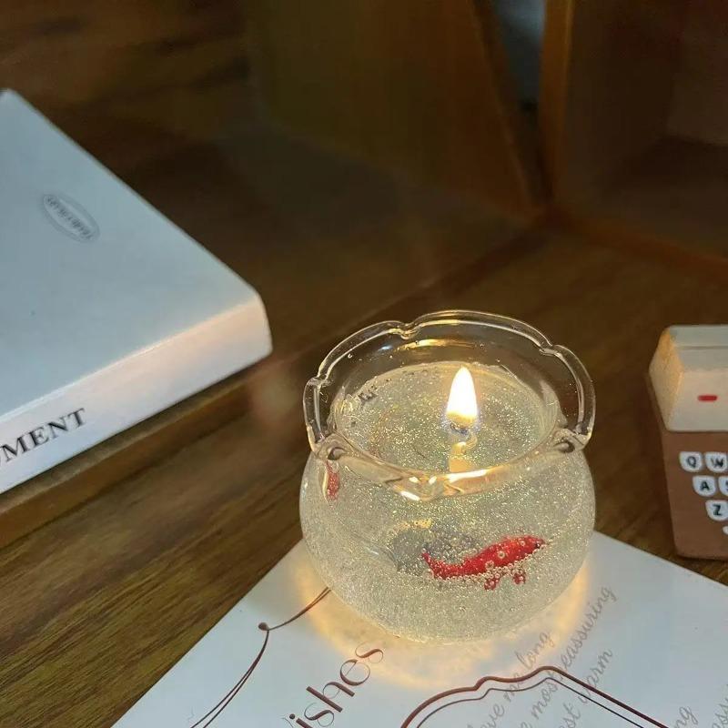 1PC Aromatherapy Candle Bedroom Companion Gift Mini Fish Tank Aromatherapy Candle Birthday Gift Home Decoration