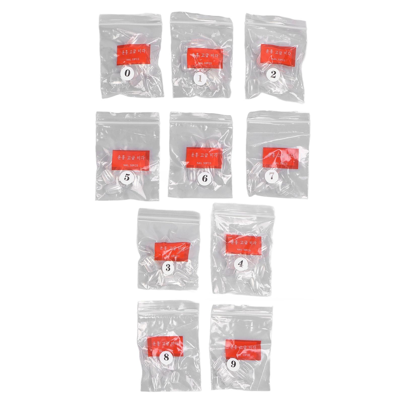 

500 шт. Полное покрытие Накладные ногти Профессиональный Портативный Домашний Салон DIY Наконечники для ногтей Аксессуар (прозрачный)