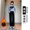 Women's High Waist Waffle Knit Wide Leg Sweatpants Drawstring Elastic Waist Casual Loose Lounge Pants