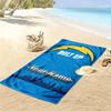 Name Custom LA Chargers Print Beach Towel, Large Soft Quick Dry Towel for Beach Camping Swimming