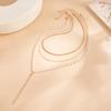 New 3Pcs/Set Boho Imitation Pearls Choker Necklace For Women 2026 New Exquisite Gold Color Metal Y-Shape Chain Jewelry Gift