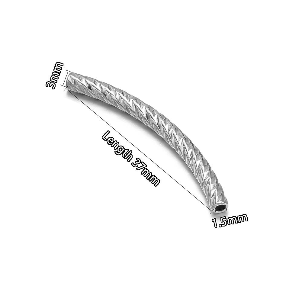 10pcs Stainless Steel Connectors Curved Tube for Jewelry Making Gold Color Straight Beads Bracelet Necklace DIY Jewelry Finding