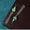 Airyuan Chinese-Inspired Jade Clover Tassel Earrings