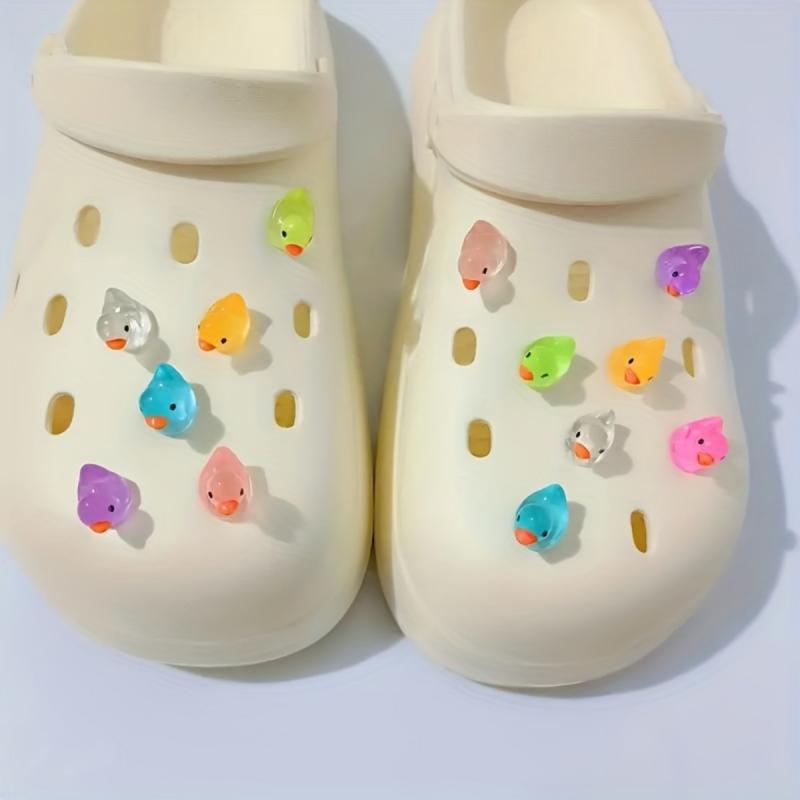 

16 шт. Шармы для обуви с отверстиями для DIY, модные, светящиеся ночью, утка, украшение-пряжка для обуви, аксессуары для шармов для обуви, подарок для вечеринки