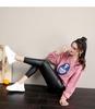 Women's High-Waisted Black Matte Leather Leggings - Fleece-Lined and Slimming for Fall/Winter