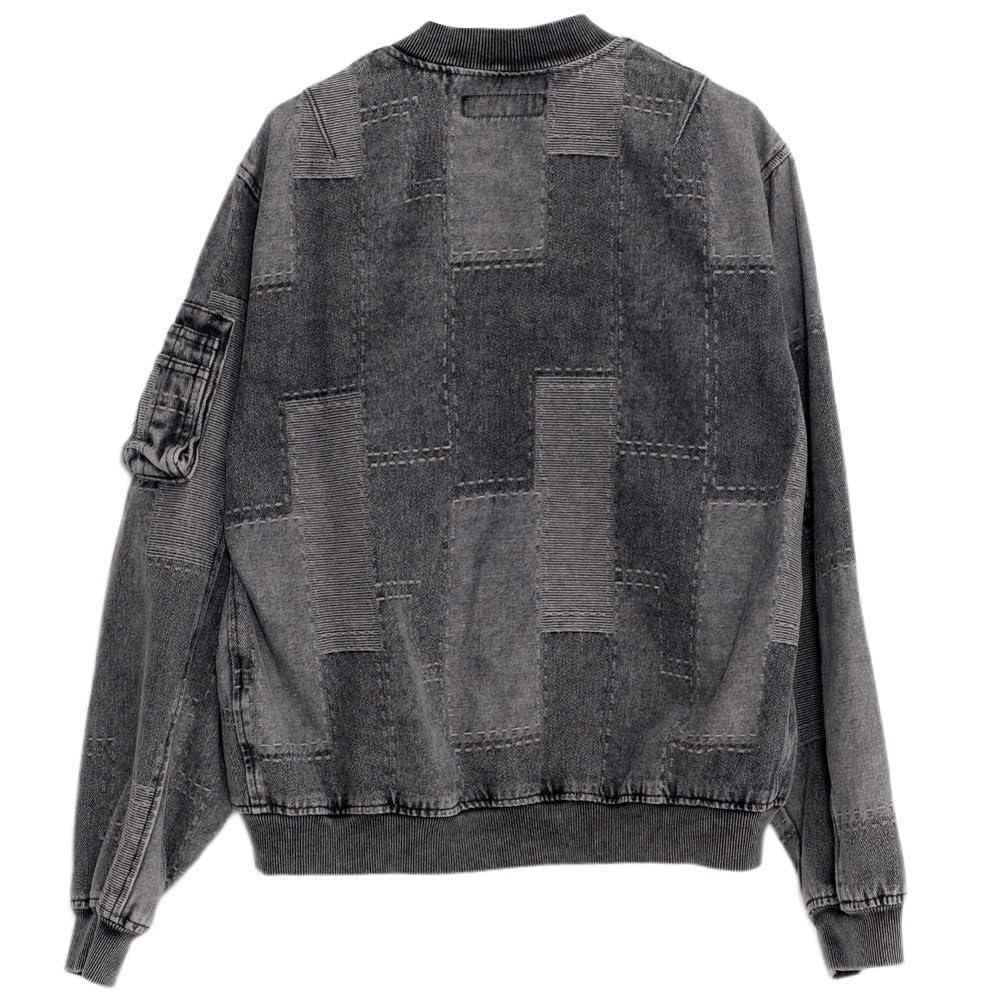 SILVER BULLET CavariA Jachetă Unisex Denim Prelucrare Chimică pentru Bărbați MA-1 CATN24-05 (44(M), BLK(Negru))