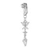 Falsches Fake Bauchnabelpiercing Herz Clip-On Bauchnabel Fake Bauch Schmetterling Fake Piercing Mond Stern Blätter Knorpel Ohrring Clip