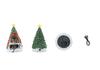 Resin Christmas House Music Box with Rotating Train and Luminous Lights - Tabletop Ornament Decoration