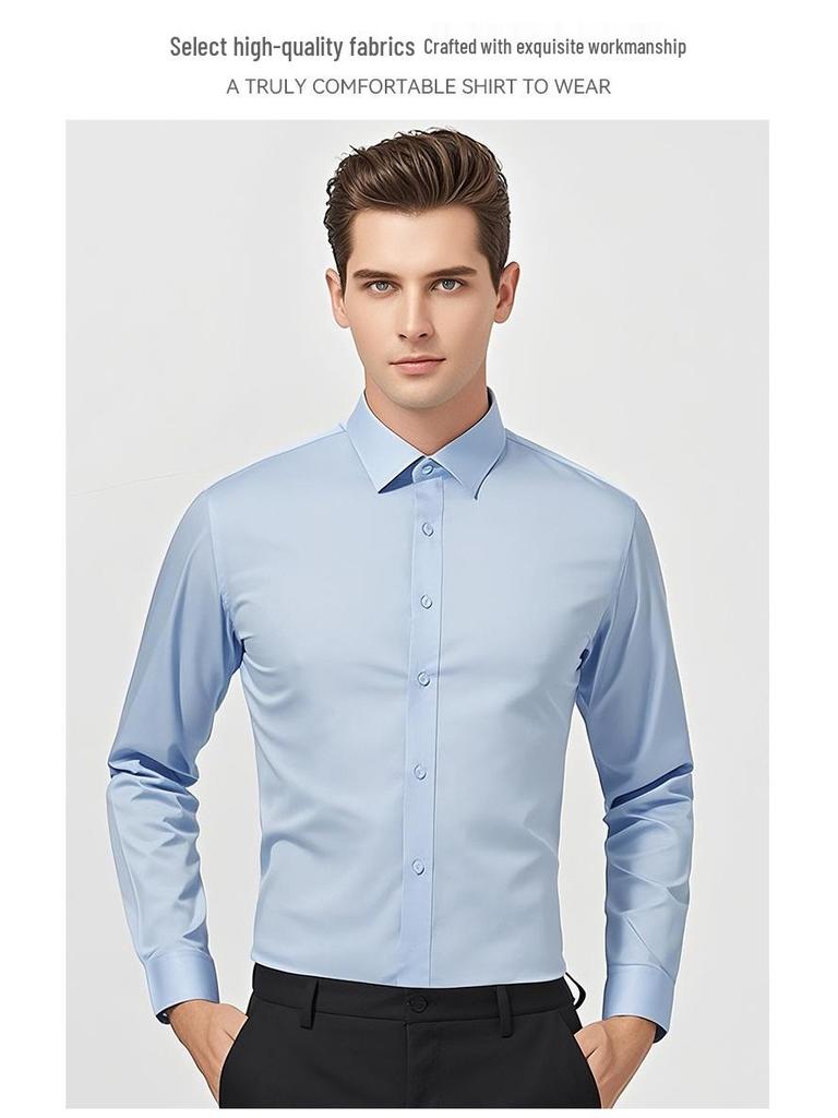 Men's Four-Way Stretch Wrinkle-Resistant Plus Size Shirt