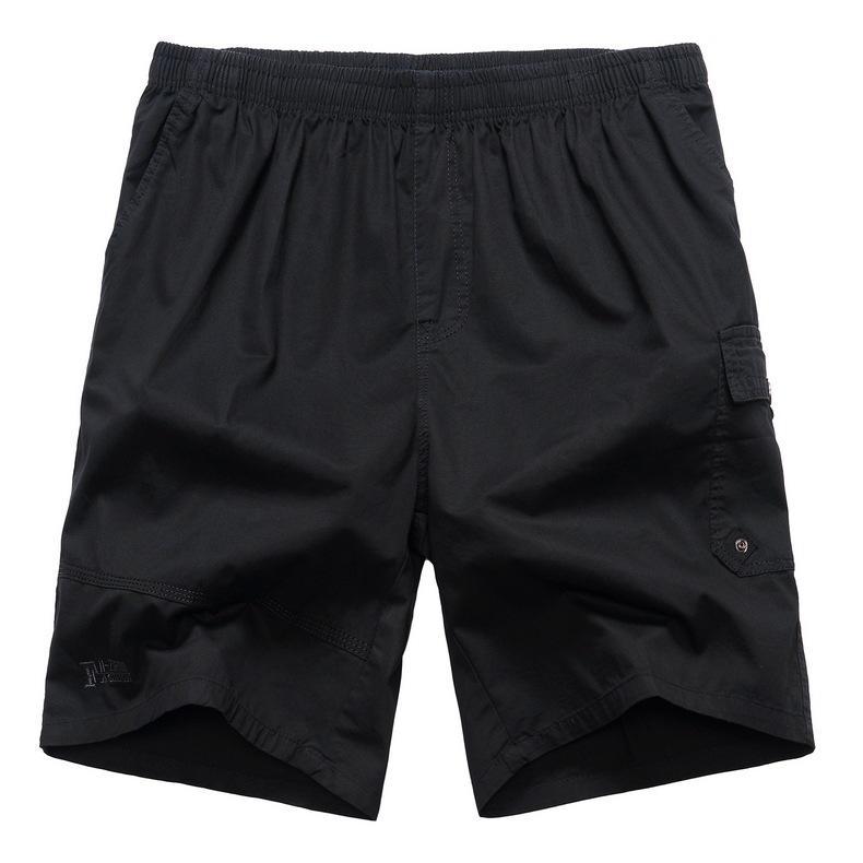 Men's Shorts Casual Cotton Button Elastic Waist Summer Beach Vacation Shorts with Multi-Pocket